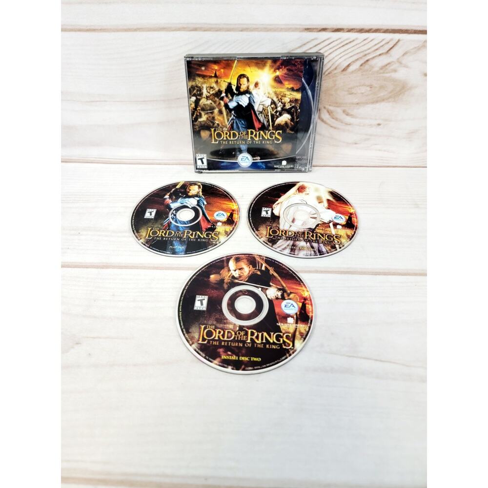 2003 EA Games - Lord Of The Rings Return Of The King PC CD-ROM Game 3 Disc Set